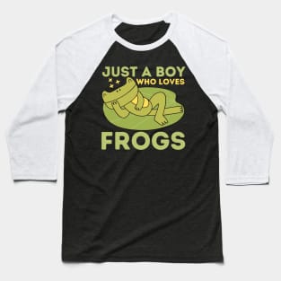 Just a Boy Who Loves Frogs Baseball T-Shirt